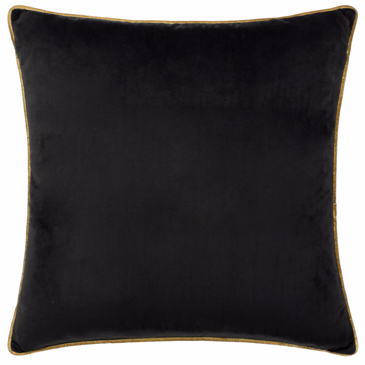 Furn Meridian Velvet Square Cushion in Black and Gold, W/D/H: 45 x 45 x 45 cm – 2