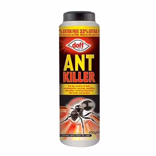 Doff Ant and Crawling Insect Killer Powder for Cockroaches, Earwigs and Woodlice, 12 x 400g