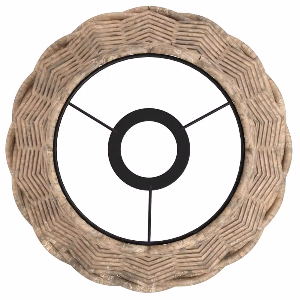 Berkfield Home Brown Wicker Ceiling Lamp Shade, W: 20 cm, H: 15 cm – 3