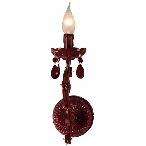 Netlighting Linea Verdace Marie Candle Wall Light in Red