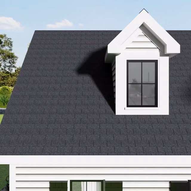 Livingandhome 18-Pack Three-Tab Asphalt Roofing Shingles in Grey Anthracite