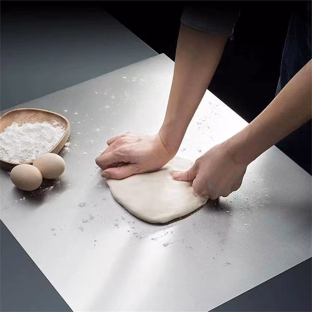 SPETLEK Silver 304 Stainless Steel Folded Rectangular Cutting Board W: 70 cm, D: 58 cm – 3