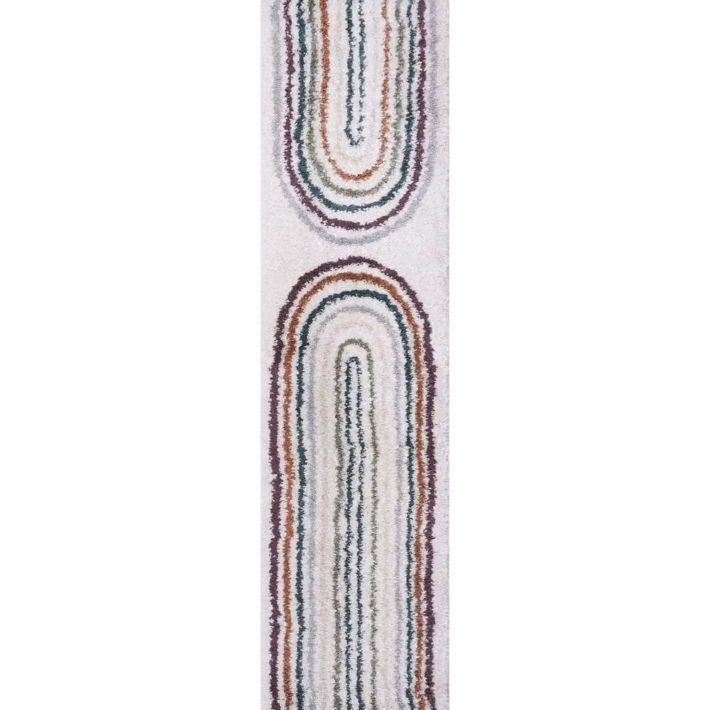 THE RUGS Moodi Rainbow Design Shaggy Soft High Pile Living Room Rug, Multicolour, W: 200 cm, L: 290 cm – 6
