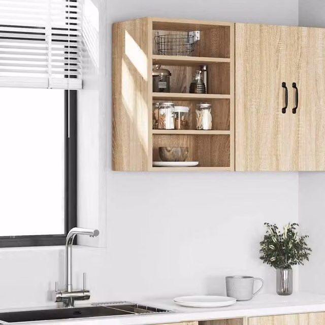 Berkfield Home Hanging Cabinet in Sonoma Oak, Light Brown, W: 40 cm, D: 29.5 cm, H: 60 cm – 1