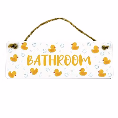 Purely Home Floral Rectangular Wooden Wall Sign, White and Yellow, W: 28 cm, H: 10 cm, D: 0.5 cm – 1