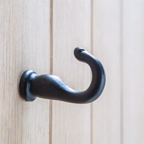 Hammer and Tongs Matt Black and Grey Powder-Coated Iron Screw Eye, W: 20.0 mm, H: 35.0 mm – 2