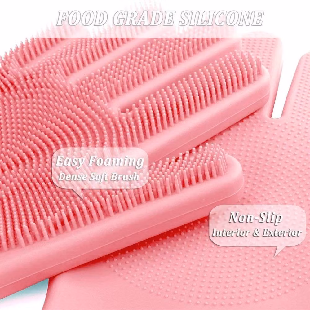 NESTLUNE 2-in-1 Magic Silicone Rubber Kitchen Dish Washing Brush, Multicolour, W: 100 cm, H: 15 cm – 2