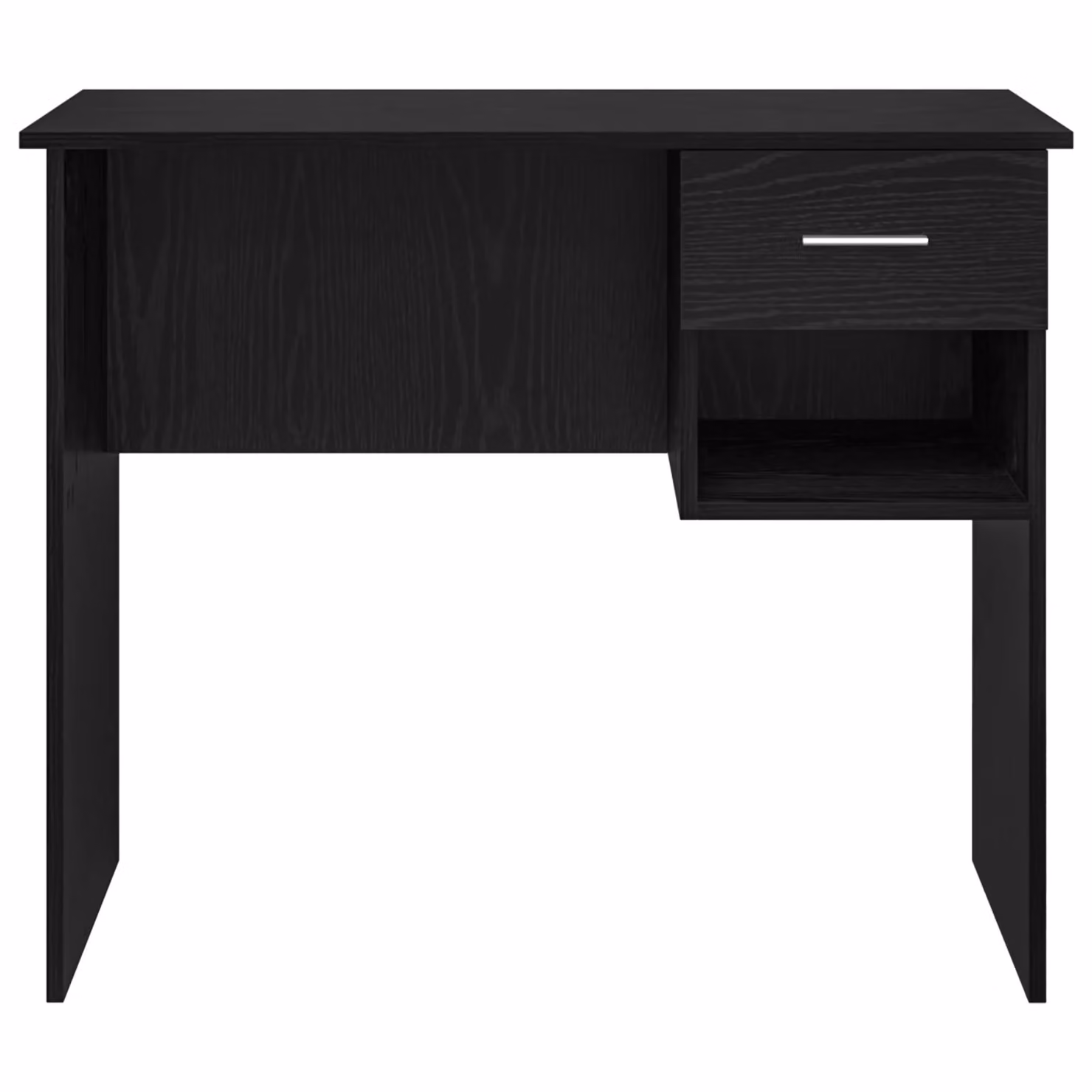 Berkfield Modern Black Oak Writing Desk with Storage, W/D/H: 90 x 49.5 x 75 cm – 3