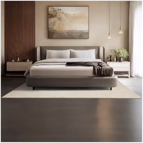 tectake Zonelle Fluffy Rug, Beige, W/D: 160 x 230 cm