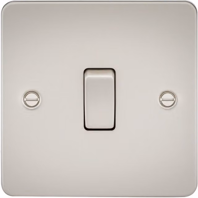 Knightsbridge Pearl Flat Plate 10AX 1G 2 Way Flush Switch