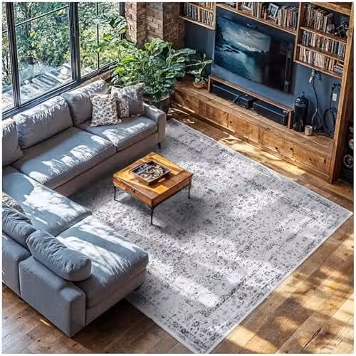 tectake Vintage Oriental Pattern Washable Rug with Non-Slip Base, W: 240 cm, D: 340 cm