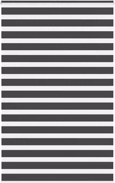 Berkfield Home Zebra Day and Night Blind in Black Polyester, W: 145 cm, H: 200 cm – 1