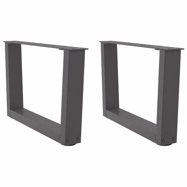 Berkfield Home V-Shape Dining Table Legs, 2 Pieces, Anthracite Dark Grey Steel, H: 50 cm, W: 30-31.3 cm