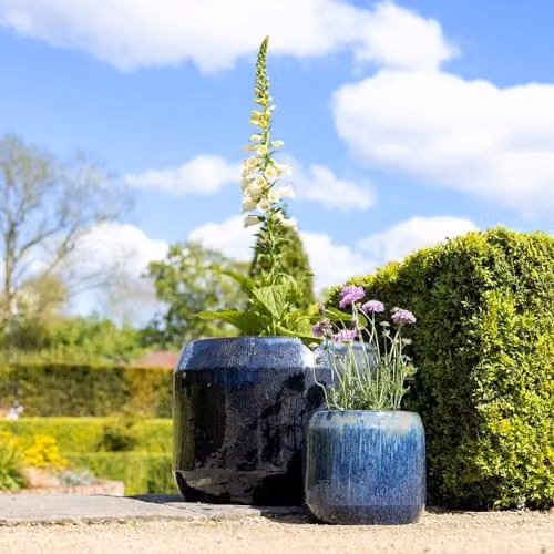 Primrose Blue Mix Round High Gloss Garden Planter, Diameter: 57 cm – 5