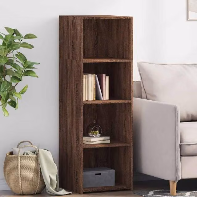 Berkfield Home Modern Highboard in Brown Oak, W/D/H: 40 x 41 x 124 cm