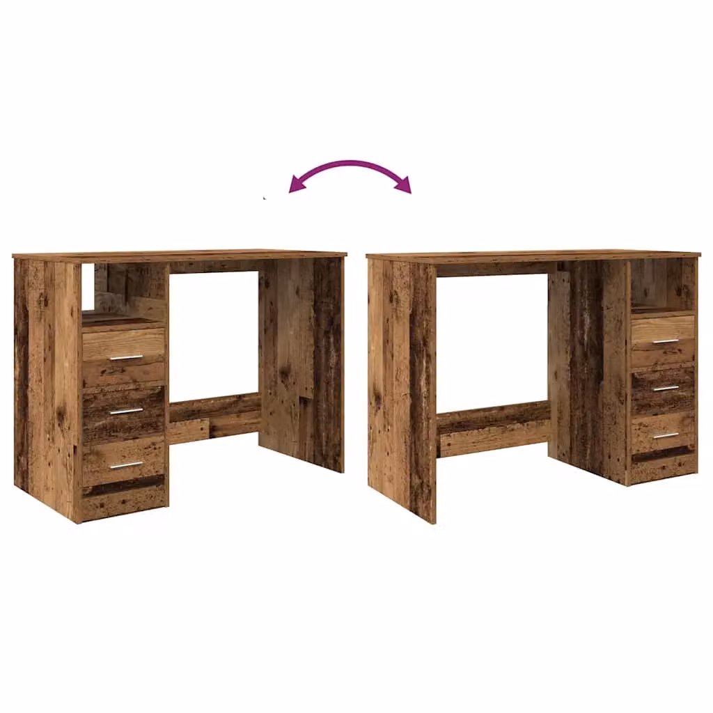 Berkfield Home Modern Computer Desk in Brown, W/D/H: 102 x 76 x 50 cm – 8
