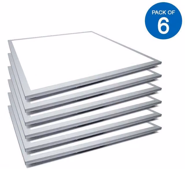 EnerJ Smart Pack of 6 Warm White LED Recessed Edgelit Ceiling Panel Tiles