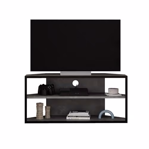 Decortie Echo Modern TV Unit in Mid Grey – 2