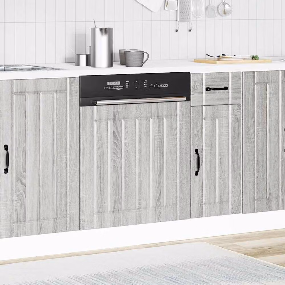 Berkfield Home Lucca Grey Sonoma Dishwasher Panel in Engineered Wood W/H: 67.0 x 60.0 cm – 2