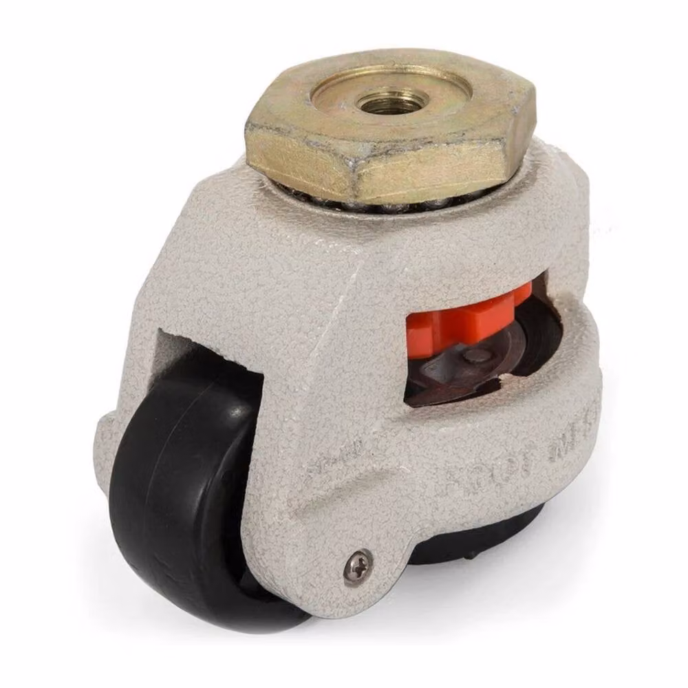 NESTLUNE 4pcs GD-80S Heavy Duty Swivel Machine Levelling Castor Wheels with Threaded Stem, Grey, W: 52 cm – 2