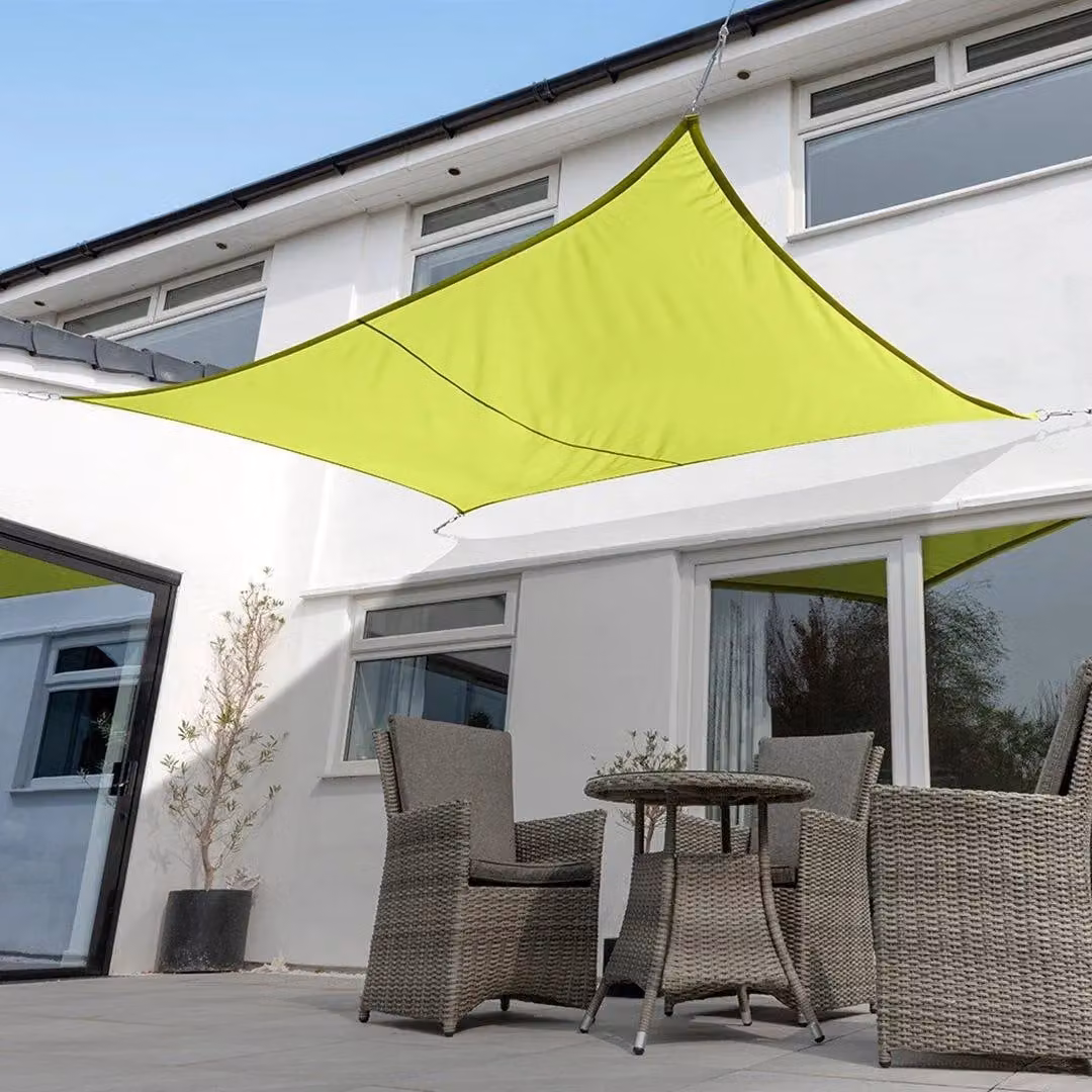 Primrose Waterproof Rectangular Patio Sun Shade Sail Canopy in Lime Green, W: 5 m, D: 4 m – 2