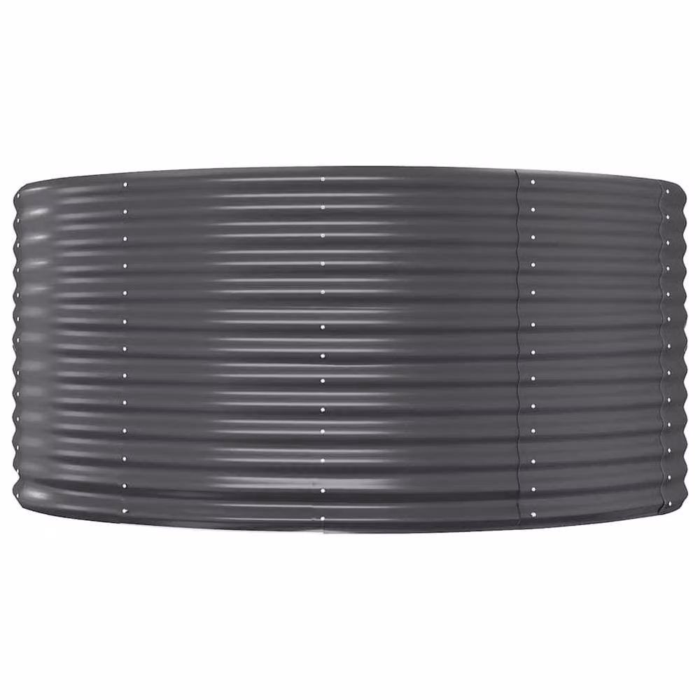 Berkfield Home Garden Anthracite Powder-coated Steel Raised Bed in Dark Grey, W/D/H: 140 x 140 x 68 cm – 3