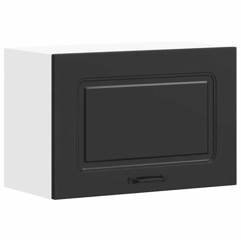 Berkfield Home Kalmar Black Kitchen Wall Cabinet in Matt Engineered Wood W/D/H: 60 x 31 x 40 cm – 2