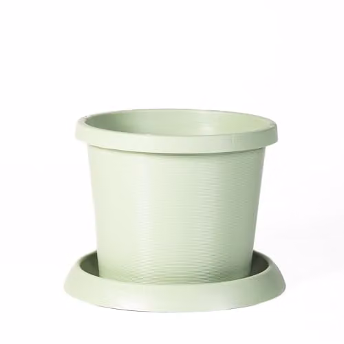 Garden Gear Green Plastic Planter with Saucer, Diameter: 42 cm