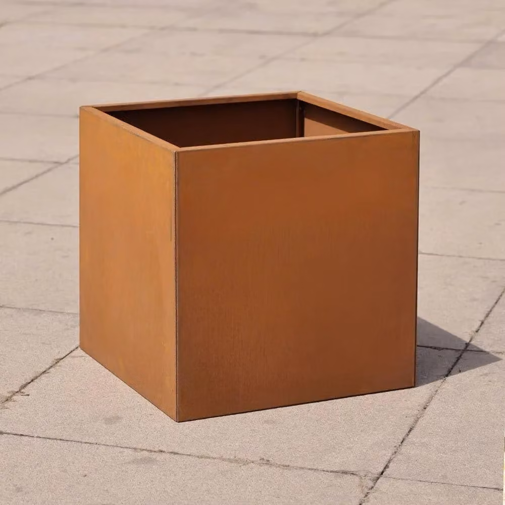 Access Garden Products Brown Steel Planter Tub W/D/H: 40 x 40 x 40 cm – 8