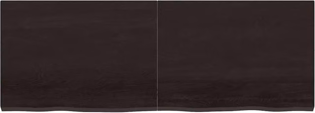 Berkfield Home Wall Mounted Oak Shelf in Dark Brown and Dark Grey, W: 140 cm, D: 50 cm, H: 2-4 cm – 1