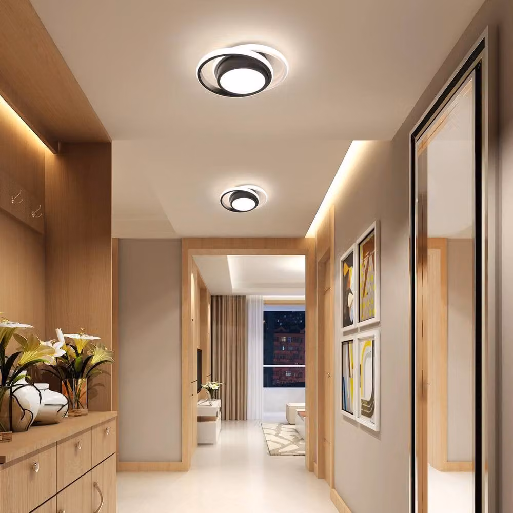 Pheashine Modern LED Ring Ceiling Light, 32W, Black – 3