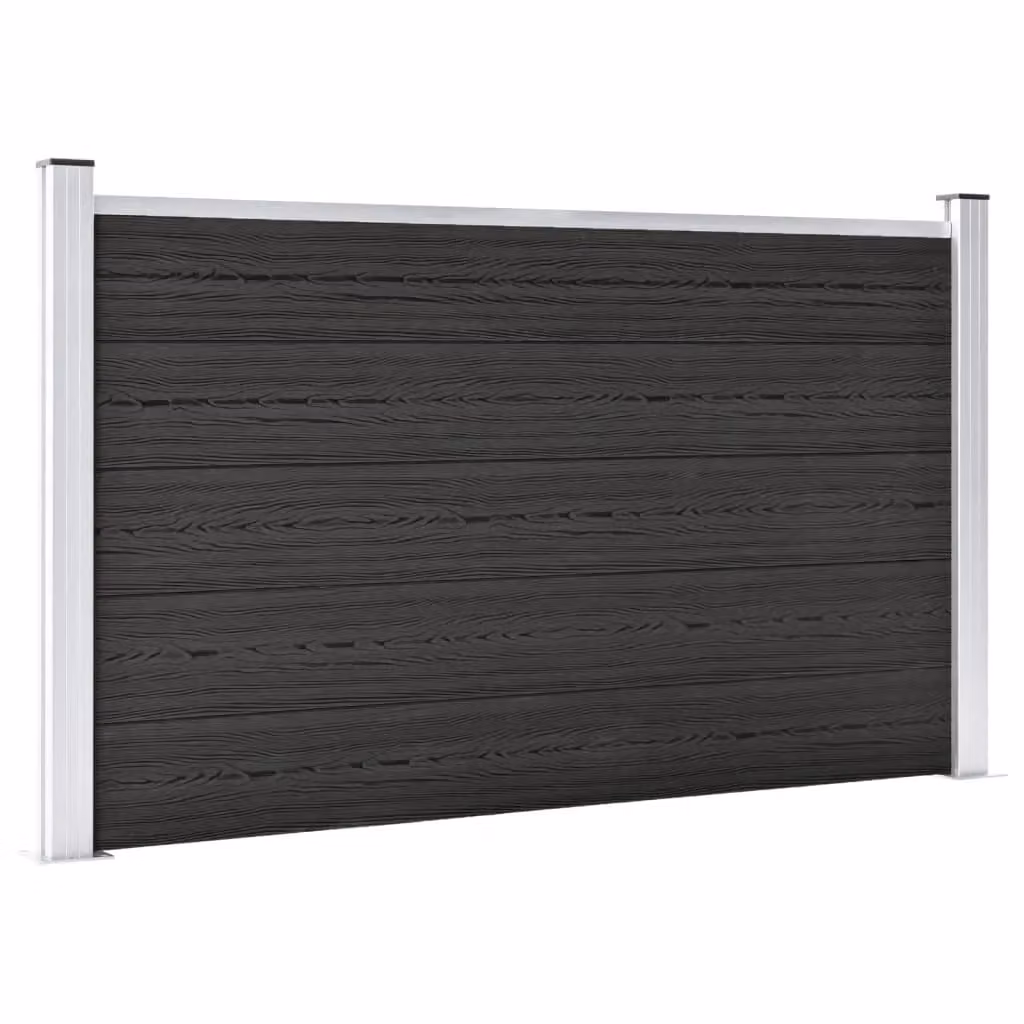 Berkfield Home Grey WPC Garden Fence, W: 180 cm, H: 105 cm – 2