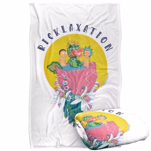 Warner Bros. Rick and Morty Ricklaxation Super Soft Fleece Throw Blanket, Multicolour – 1