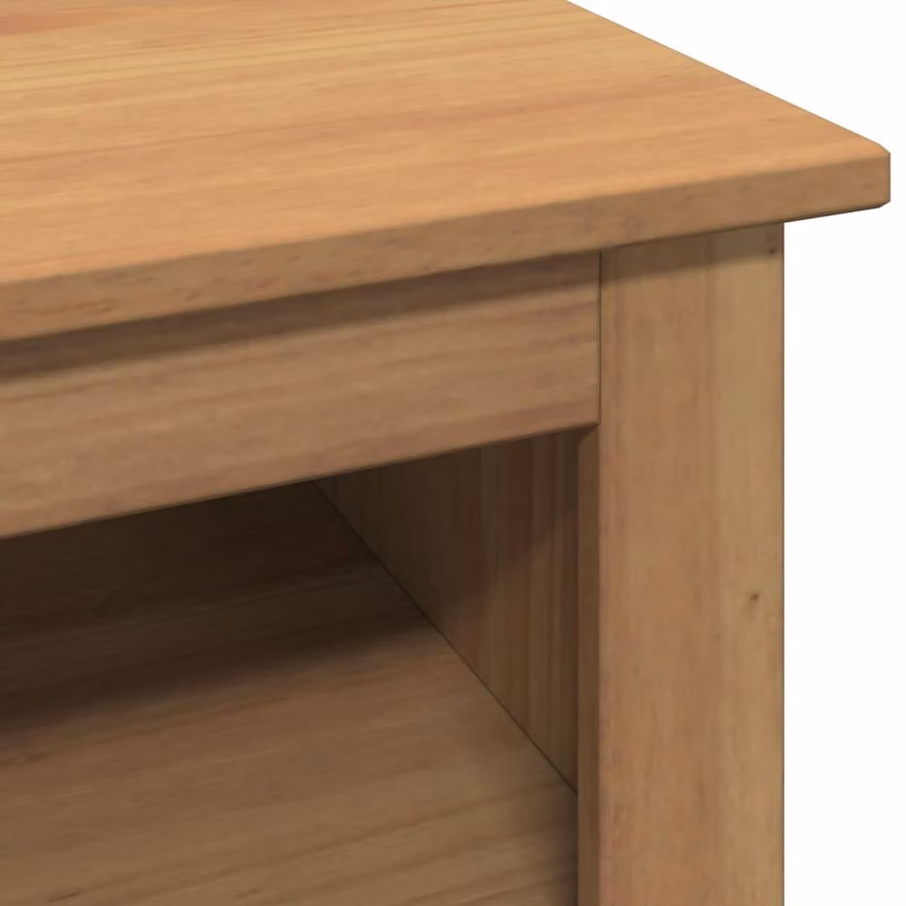 Berkfield Home Panama Writing Desk in Brown Solid Pine Wood, W/D/H: 112 x 45 x 75 cm – 5