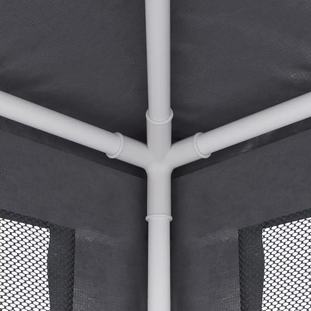 Berkfield Home Party Tent with 4 Mesh Sidewalls, Anthracite and Black, W/D: 3 x 3 m – 4