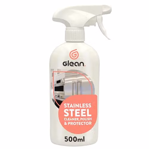 GLEAN Stainless Steel Cleaner and Polish Spray, White, 500ml – 1