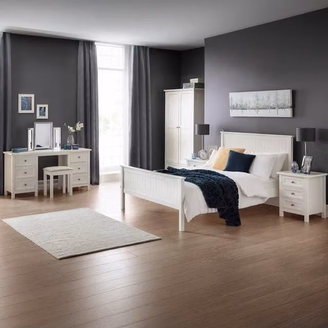 Julian Bowen Maine White 3 Door Wardrobe