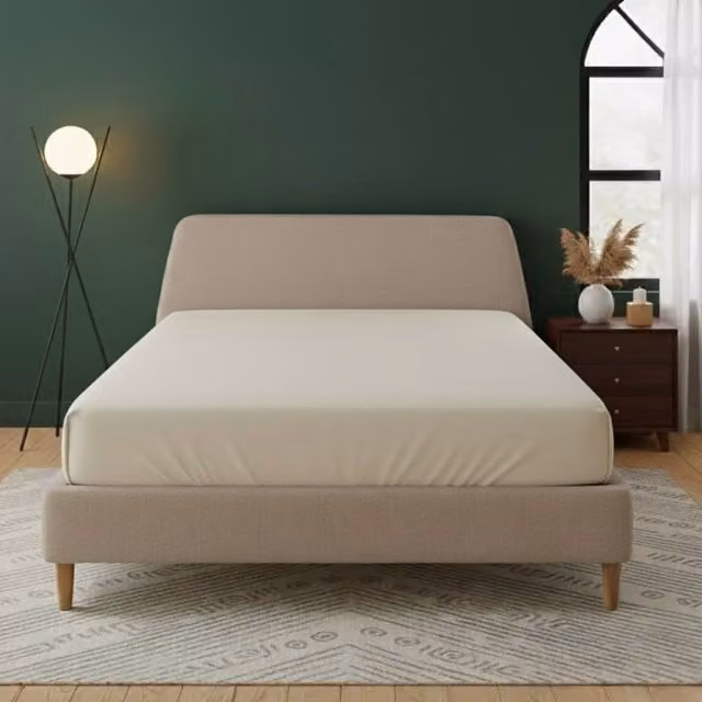 Snug City Small Double Flannelette Fitted Sheet in Beige, Extra Deep 40 cm, 120 x 200 cm