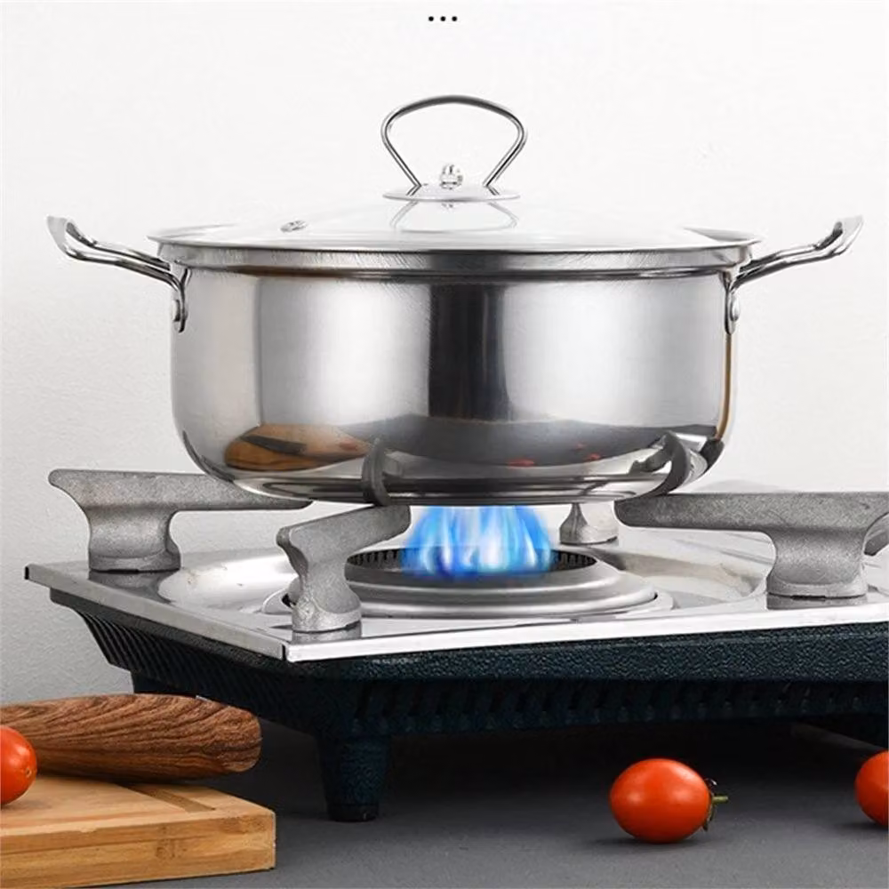 Havendro Stainless Steel Stewpot Casserole Cooking Pot with Lid and Double Handles in Silver – 2
