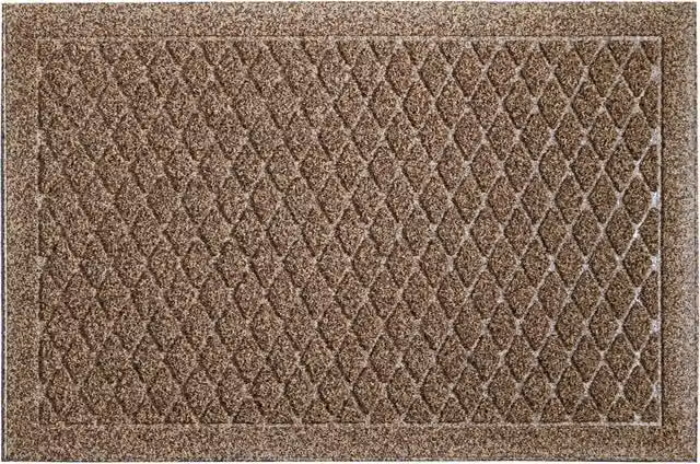 JVL Dirt Defender Diamond Scraper Doormat, Beige, W: 40 cm, D: 60 cm