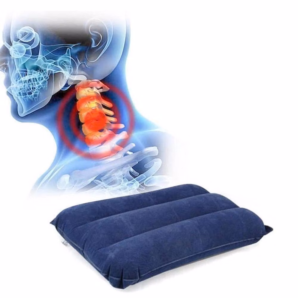 EONLION Pack of 2 Blue Inflatable Travel Neck Pillows for Adults – 3