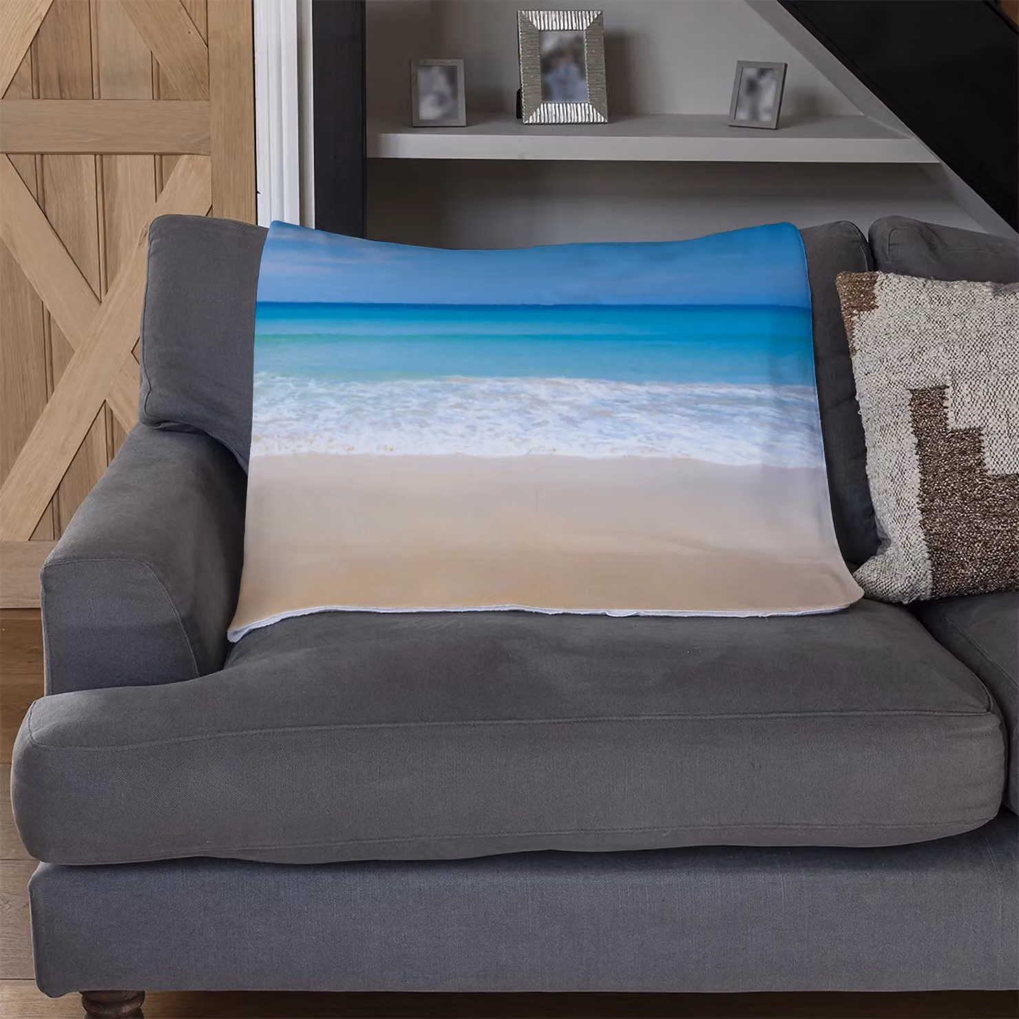 Benjamin Tate Design Nature Landscape View Fleece Blanket in Multicolour, W/D/H: 120 x 150 cm – 2