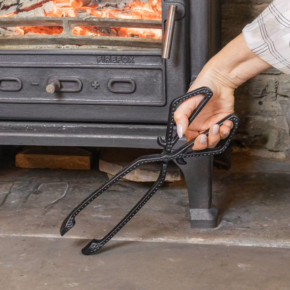 JVL Longford Fireside Tongs in Black for Fireplaces and Log Burners – 5