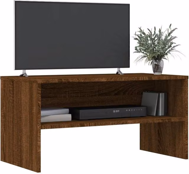Berkfield Home TV Cabinet in Brown Oak, W/D/H: 80 x 40 x 40 cm