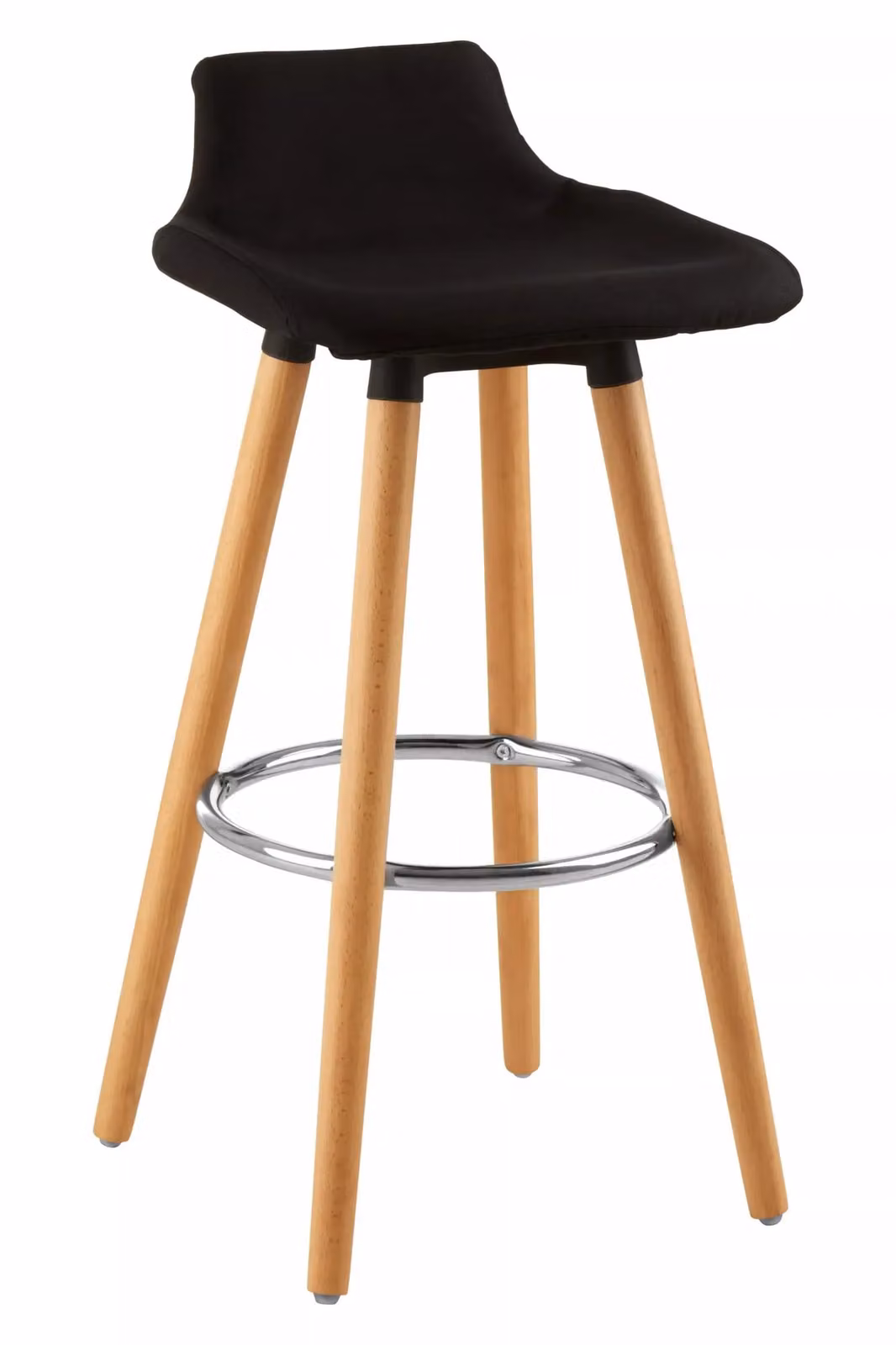 Orsina Modern Lacquered Beech Wood and Metal Bar Stool in Black, Brown or Grey – 2