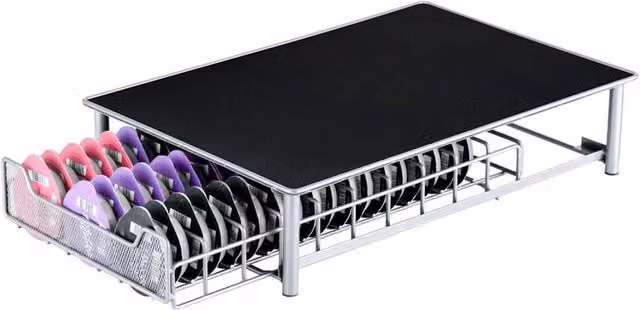 FLAVORA Black Chrome Coffee Capsule Holder Stand for 60 Pods