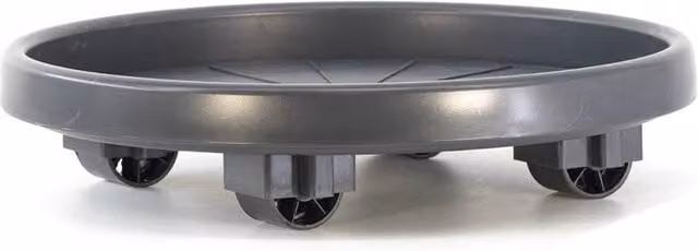 SPETLEK Round Plant Caddy with Wheels in Black – 1