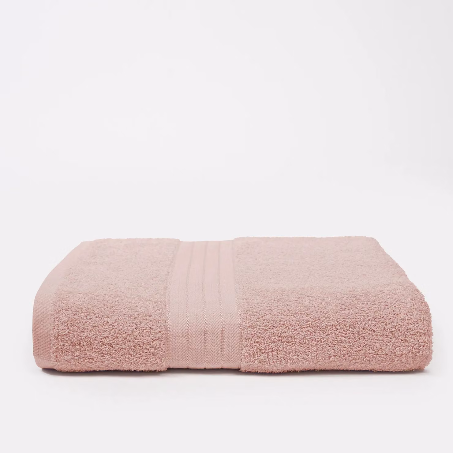 OHS 4 Pack of Fluffy 100% Cotton Bath Sheets in Light Pink – 2