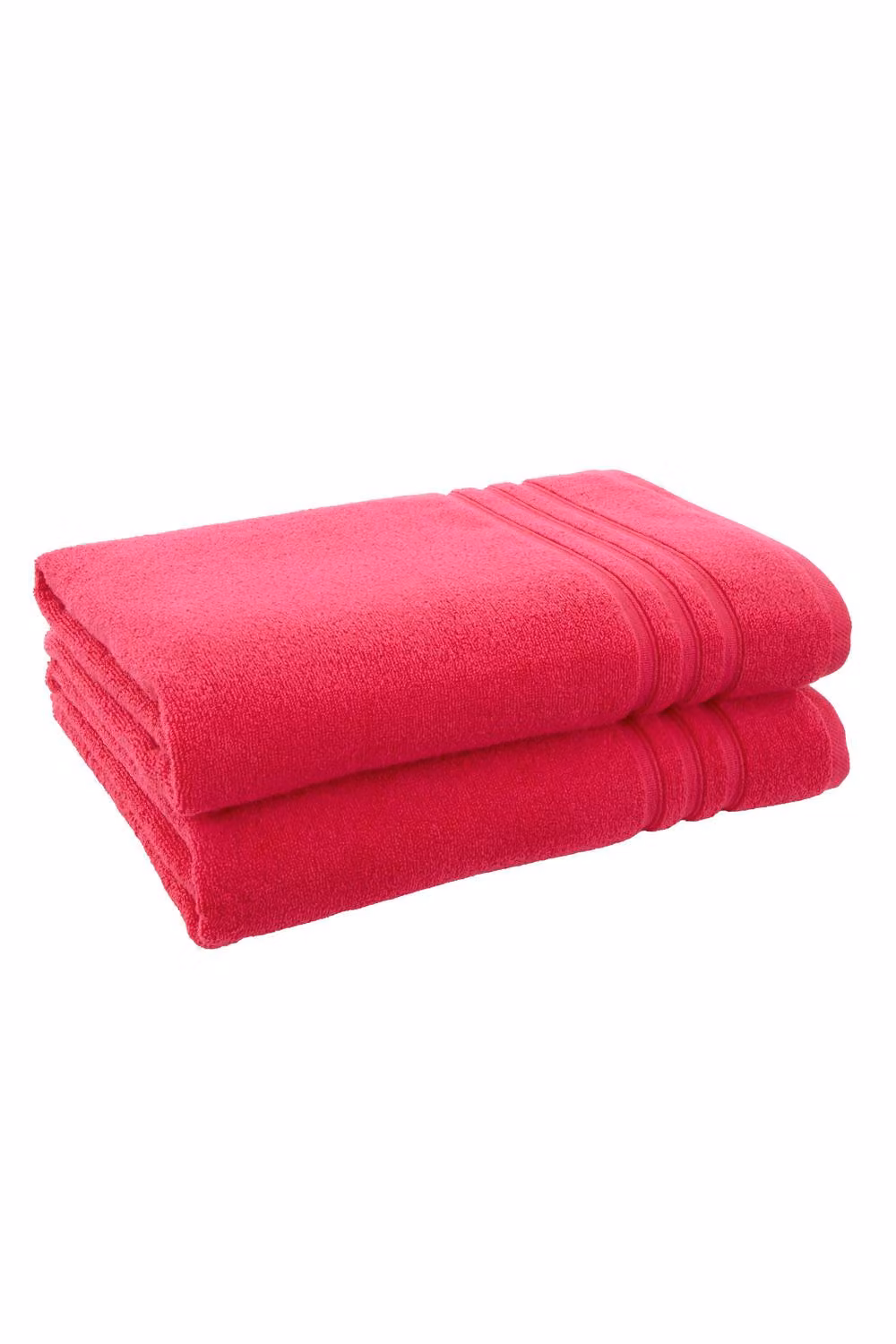 Catherine Lansfield Zero Twist Cotton Bath Sheet Pair in Pink, W/D/H: 90 x 140 cm – 2