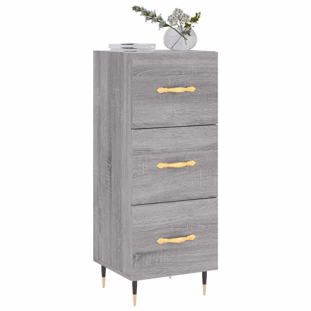 Berkfield Home Grey Sonoma Sideboard in Engineered Wood, W/D/H: 34.5 x 34.0 x 90.0 cm – 3
